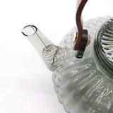Glass Infuser Teapot - Charcoal Ribbed Pearl - 950ml