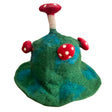 Felted Mushroom Hat - Moss Mountain Green