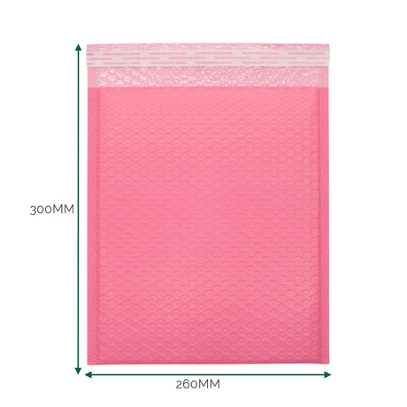 Pink Poly Bubble Envelope (260x300+40mm)