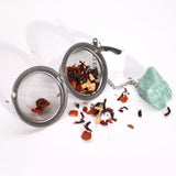 Raw Crystal Gemstone Tea Strainer - Black Obsidian