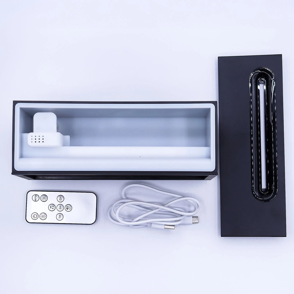 Flame Effect Aroma Diffuser with Birdsound - Black USB - Colour Change