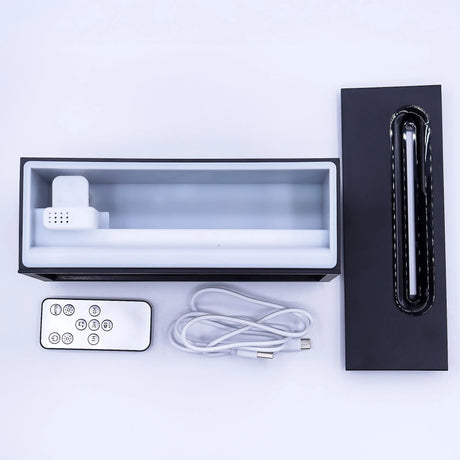 Flame Effect Aroma Diffuser with Birdsound - Black USB - Colour Change