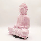 Meditation Buddha Lamp Cherry Crackle - Oval Stand