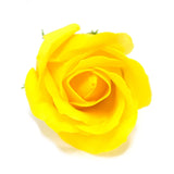 Craft Soap Flowers - Med Rose - Yellow