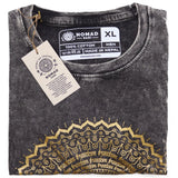 Nomad Sari Stonewashed Cotton T-Shirt  Mandala  Dark Grey  XL