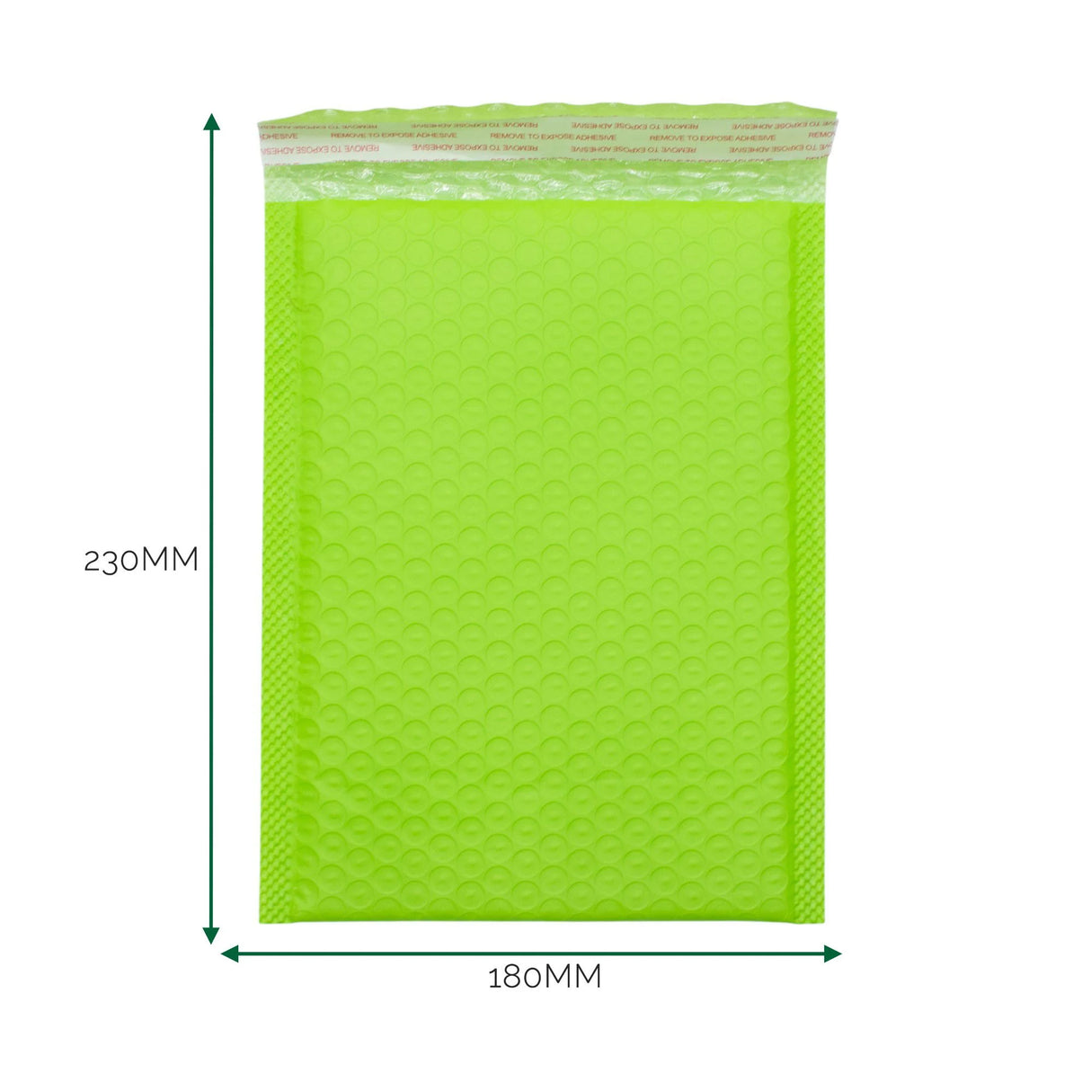 Green Poly Bubble Envelope (180x230+40mm)