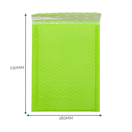 Green Poly Bubble Envelope (180x230+40mm)