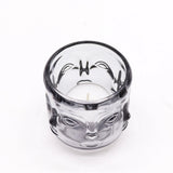 Buddha Faces Candle Jar - Midnight Grey