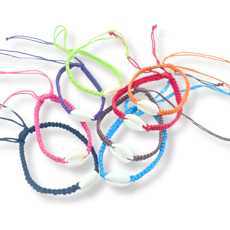Handmade Friendship Bracelets - Cowrie Chums Shell (asst)
