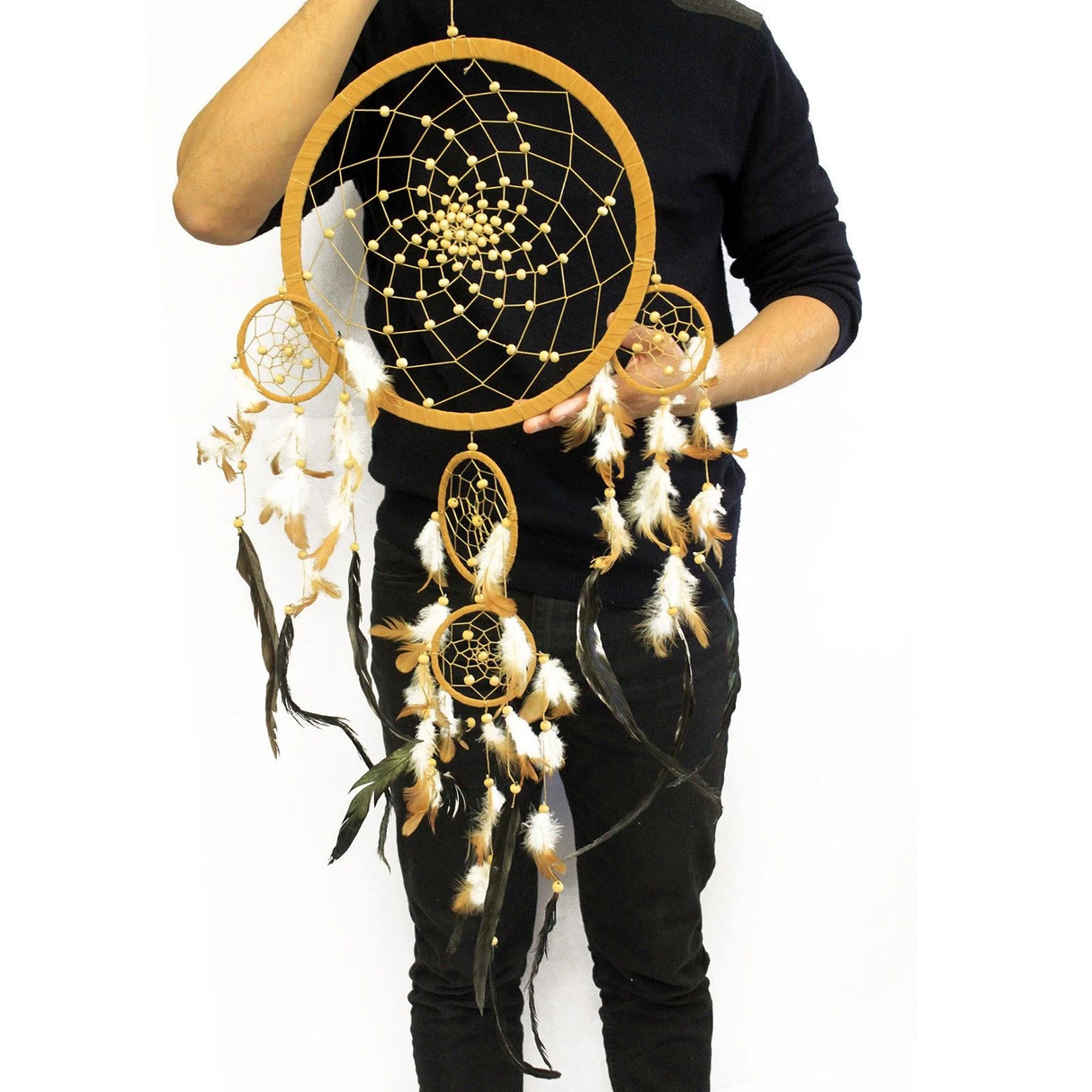 Bali Dreamcatchers - XLarge Round - Cream/Coffee/Choc