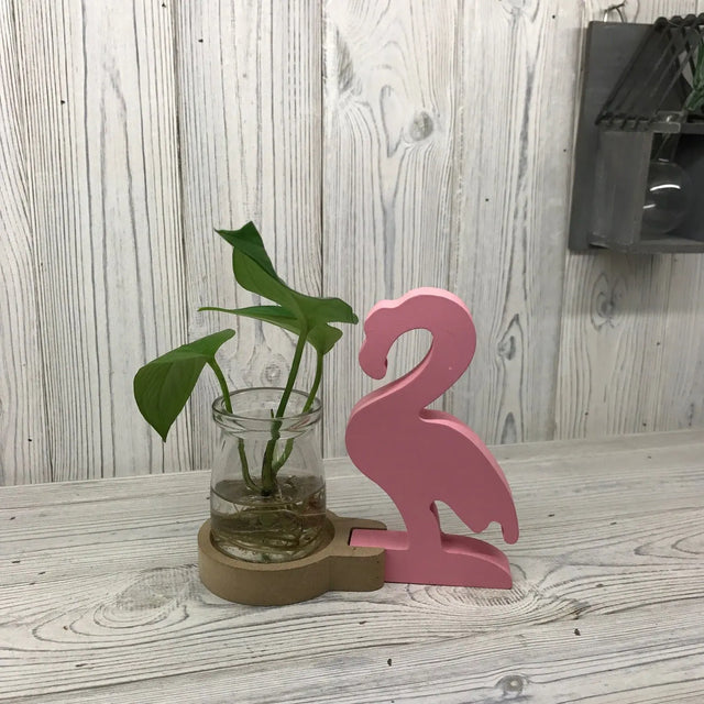 Hydroponic Home Dcor - Pink Flamingo Pot