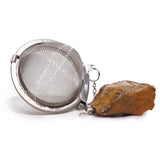 Raw Crystal Gemstone Tea Strainer - Gold Tigers Eye