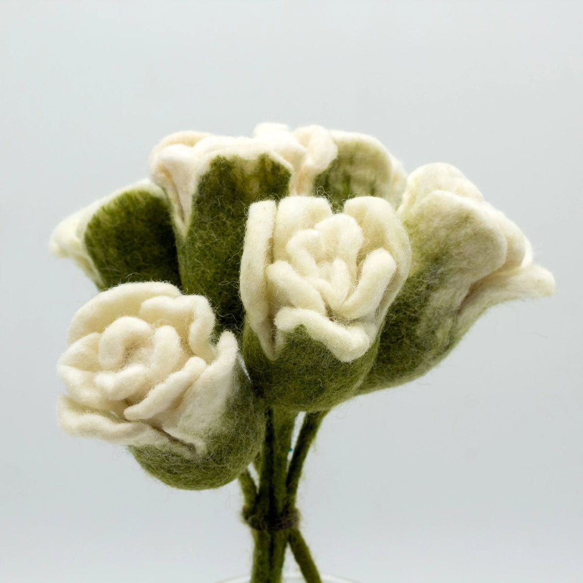 Felt Flowers - White Roses