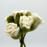 Felt Flowers - White Roses