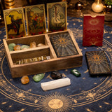 Three Section Tarot Box with Card Holder