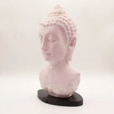 Buddha Bust Lamp Cherry Crackle - Oval stand