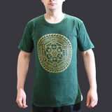 Nomad Sari Stonewashed Cotton T-Shirt  Chakra  Green  Small
