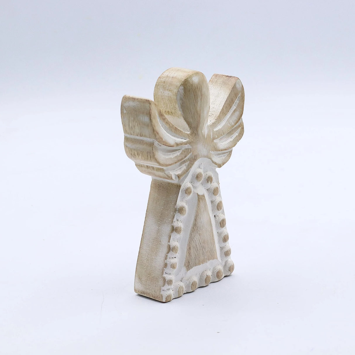 Mango Wood Angel - Whitewash