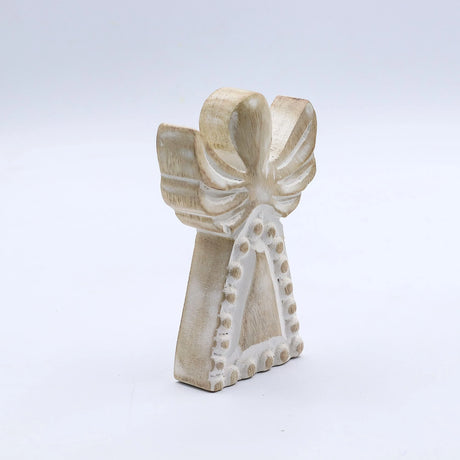 Mango Wood Angel - Whitewash