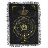 Ancient Witch Pendulum Divination Cloth - Mystic Moth - Black & Gold