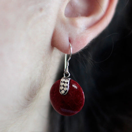 925 Silver Earrings - Disc Disc Dcor