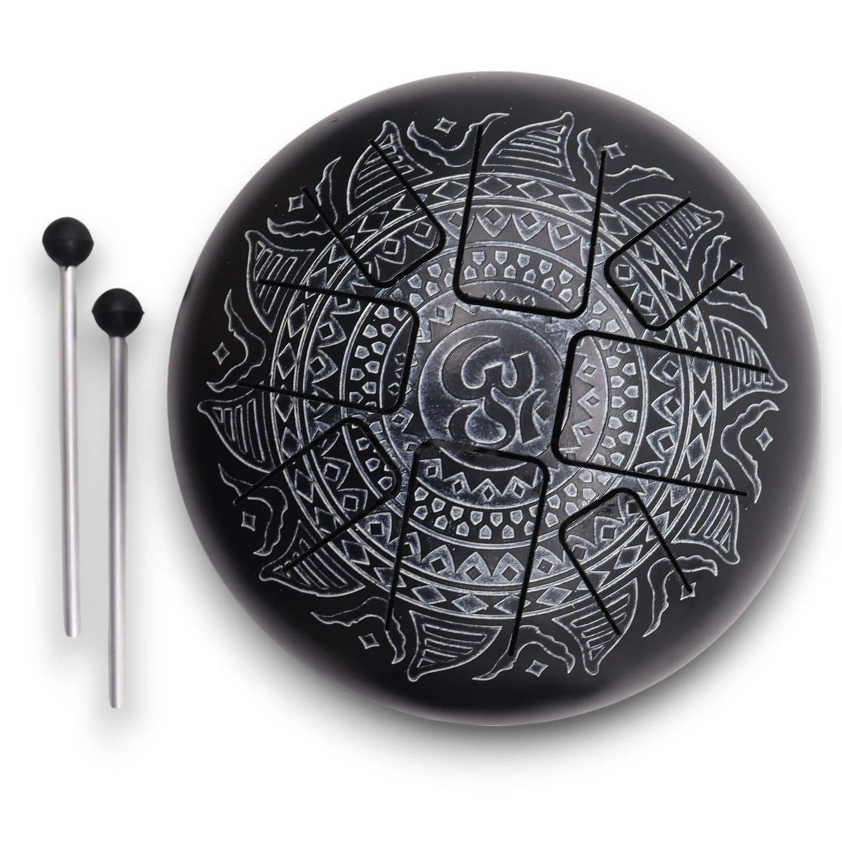Med Hapi Drum Om Mandala Engraved- 22x15cm