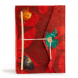 Lokta Bold Floral Notebook  Large (21x15cm)  45 Leaves  Includes Bookmark  Ruby