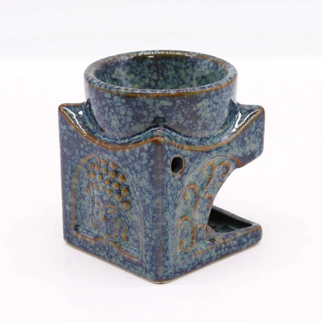 Square Buddha Burner - Dusty Blue