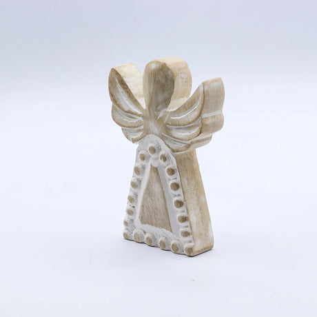 Mango Wood Angel - Whitewash