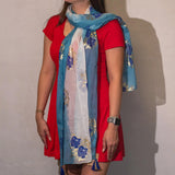 Nomad Sari Aqua Fish Scarf  Sea Blue (180x50cm)