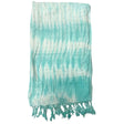 Boho Java Art Stole/Scarf - Teal Stripes & Motiff - 62x200cm