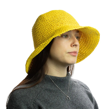 Nomad Sari Floppy Straw Sun Hat - Yellow