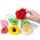 Craft Soap Flowers - Med Rose - Black