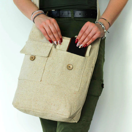 Natural Tones Two Pocket Bags - Natural - Large