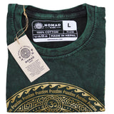 Nomad Sari Stonewashed Cotton T-Shirt  Chakra  Green  Large