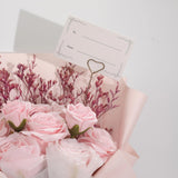Large Pink Roses Bouquet - Love is Eternal -  Gift Card