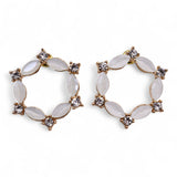 Pearl - Vintage Glass - Loop - Earrings