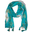 Nomad Sari Summer Turtle Print Scarf  Turquoise (18050 cm)