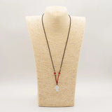 Cord Necklace Gemstone Pendant - Opalite Angel