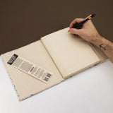 Lokta Mixed Blue Cotton Notebook  Large (21x15cm)  45 Leaves  Includes Bookmark