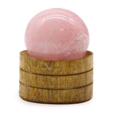 Gemstone Sphere 40mm - Rose Quartz with Stand