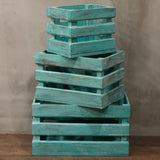 Wooden Storage Crates  Greenwash (Set of 3)