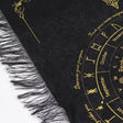 Ancient Witch Pendulum Divination Cloth - Sun Face - Black & Gold