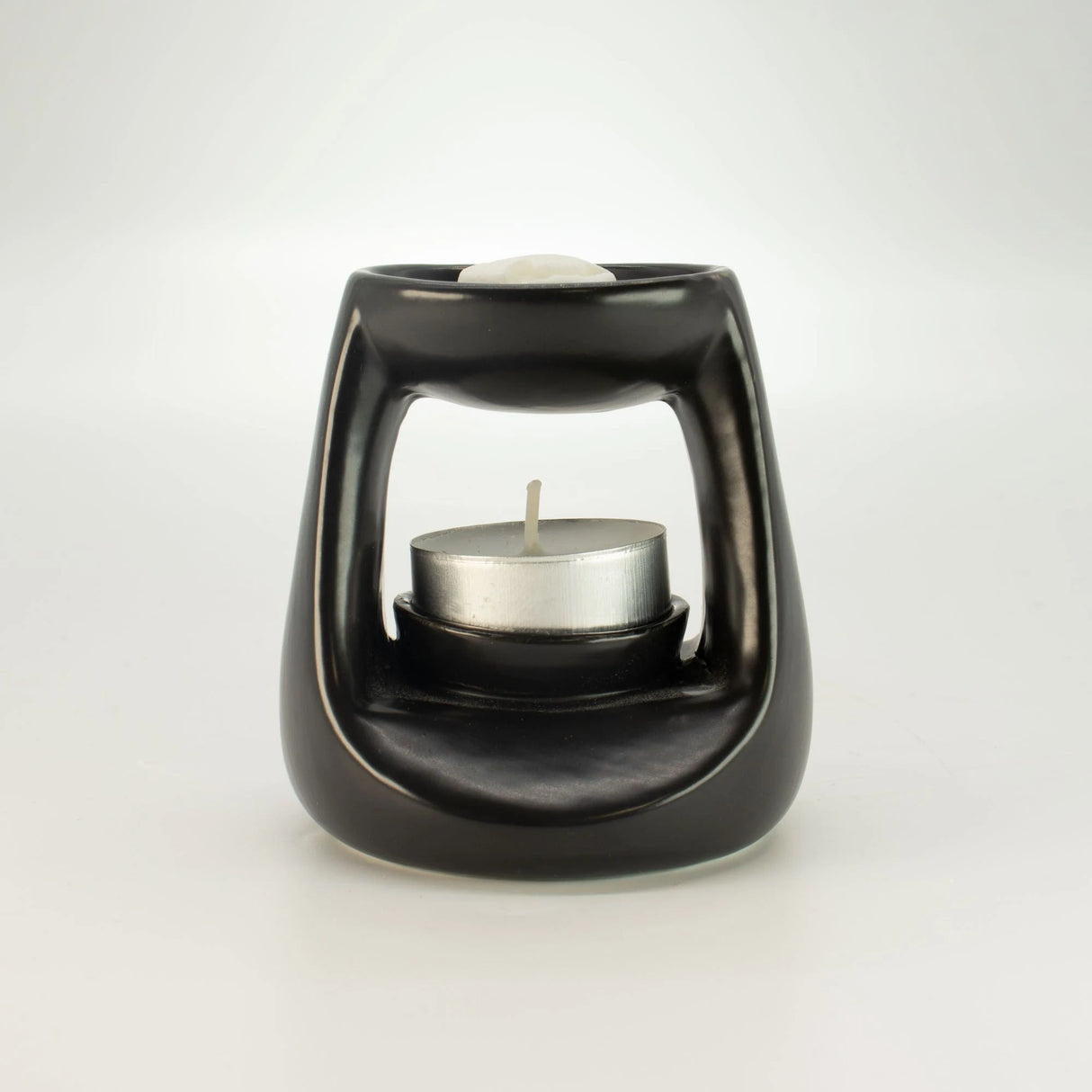 Ceramic Zen Oil Burner - Small Classic  - Matt Black