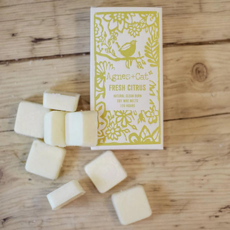 Agnes + Cat Box of 8 Wax Melts - Fresh Citrus