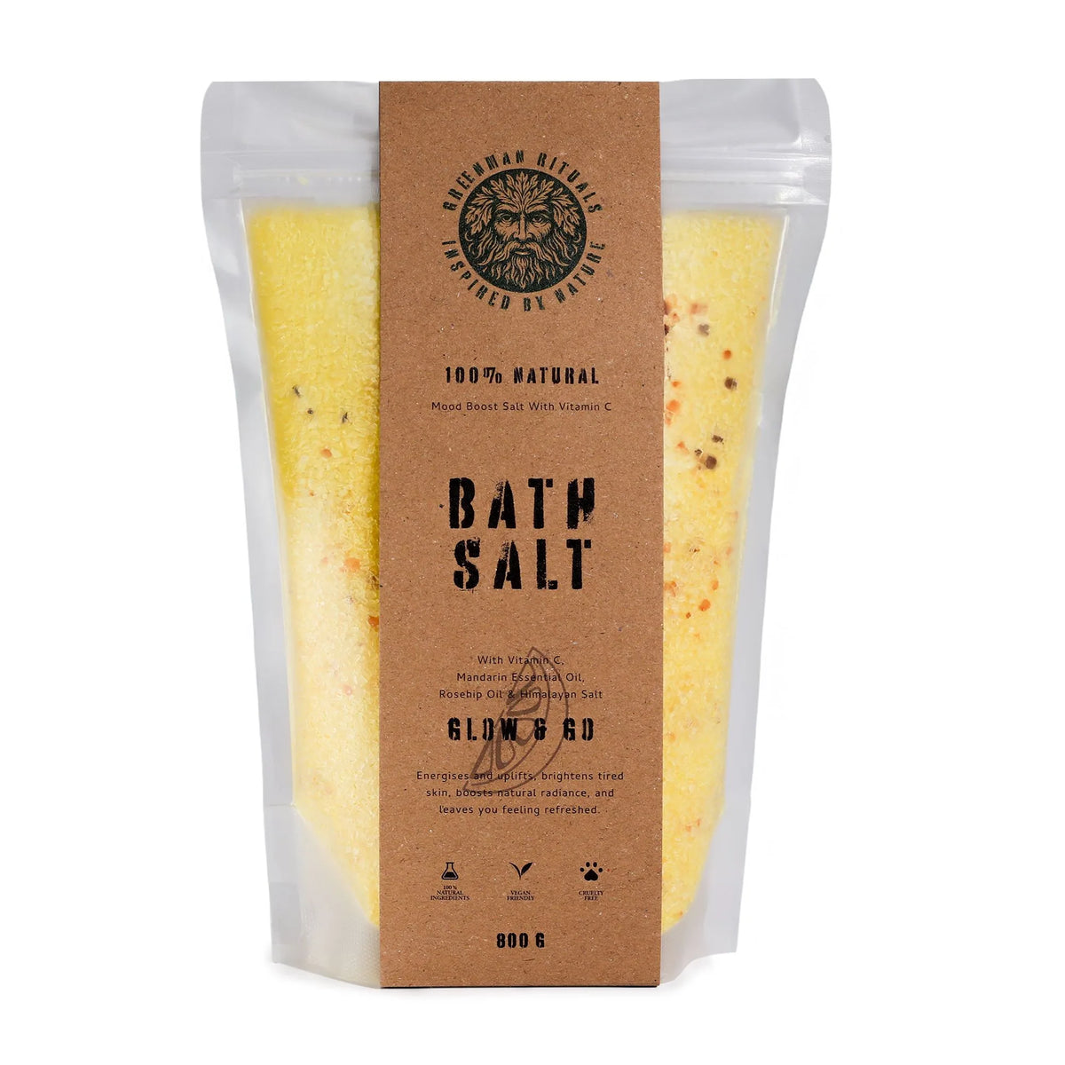 Greenman Rituals Vitamin C & Mandarin Epsom Bath Salt  Glow & Go