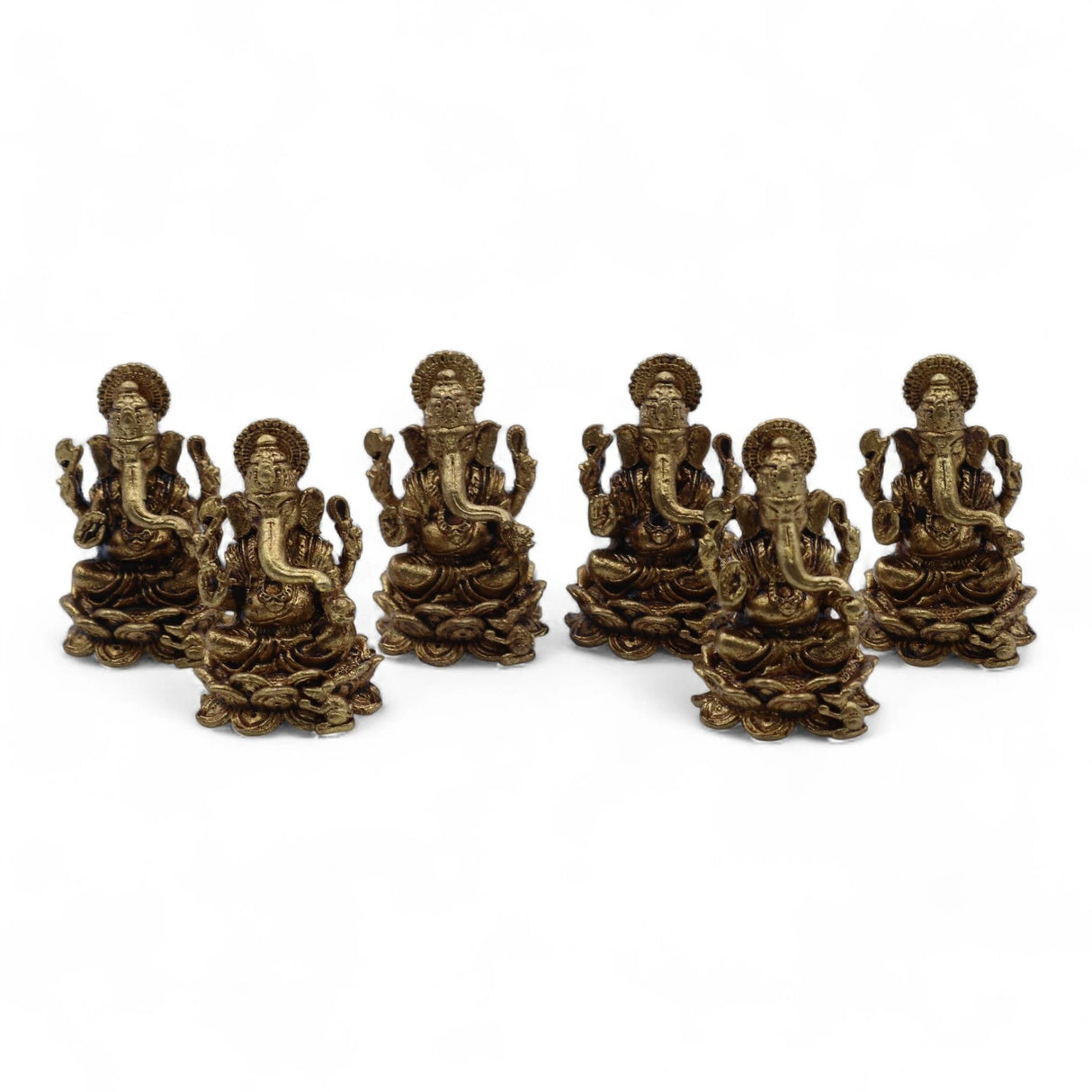 Brass Miniature Gods - Ganesha (22gms)  - 37mm