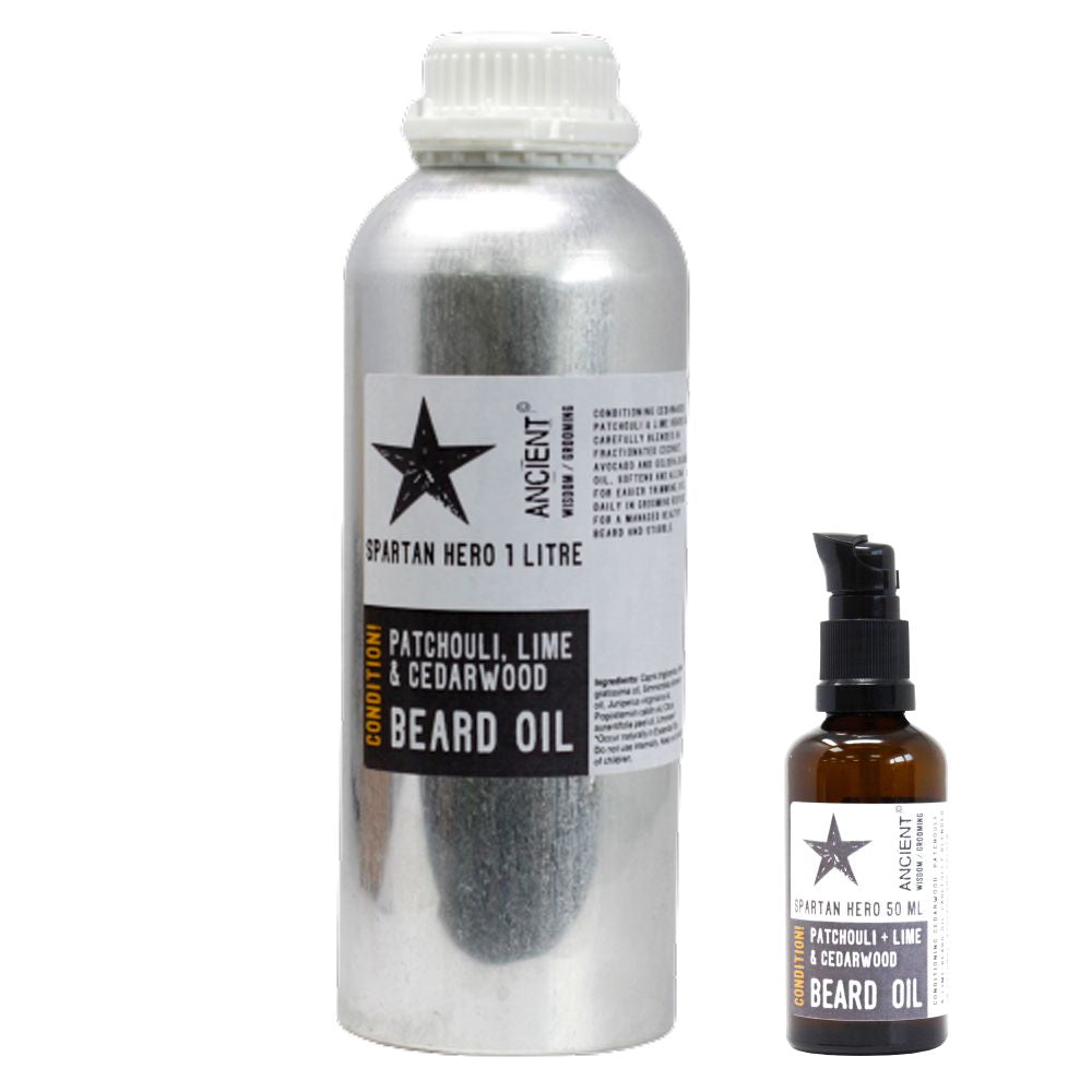 1 Litre Beard Oil - Spartan Hero - Condition!