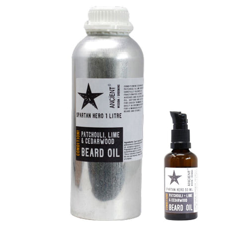 1 Litre Beard Oil - Spartan Hero - Condition!