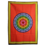 Cotton Wall Art (70x110cm) - Rainbow Flower of Life